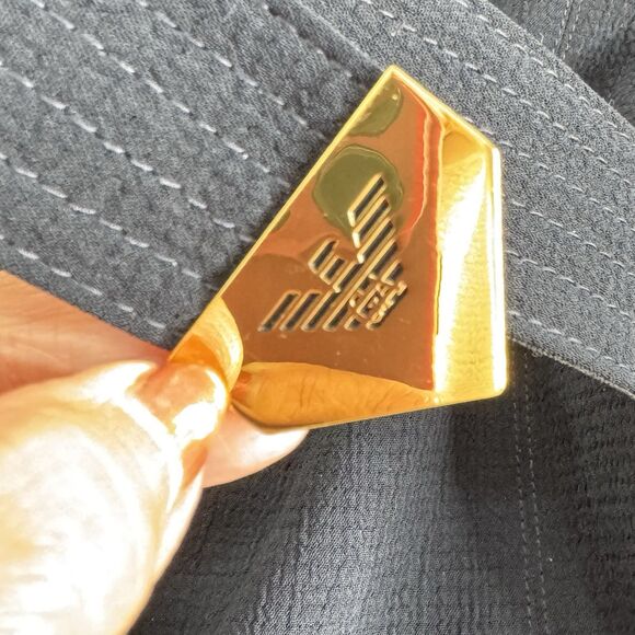 emporio armani fitted double breasted blazer jacket Belted Emblem Sz 42 / 4 - Picture 11 of 16